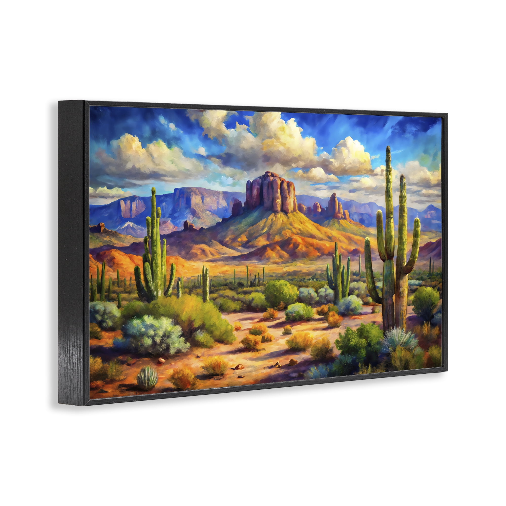 Stupell Industries Majestic Saguaro Desert Landscape Black Framed Giclee Art, design by Creative Studio