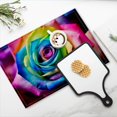 thumbnail image 4 of BaHomeck placemats Set of 4 Rainbow Rose With Vibrant And Colorful Rainbow Hues Cotton Linen rectangle Placemats for Kitchen Dining Table Indoor,Outdoor,18*12inch, 4 of 4