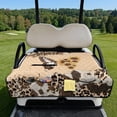 thumbnail image 3 of COEQINE Quilted Golf Cart Seat Cover, Folds Like a Bag with Handle for Easy Carry, Universal Fit 51.2"x30.3" for EZGO Yamaha Club Car 2-Seaters, 4 Pockets, Butterfly Sunflower Cow Leopard Print, 3 of 8