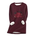 thumbnail image 2 of Vêtements d'Automne pour Femmes 2023, Mode Décontractée d'Hiver, Pull à Manches Longues, Col Rond, Imprimé de Noël, Tendance, en Solde, 2 of 5