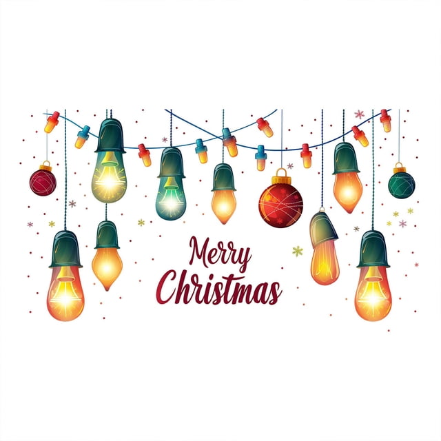 Christmas Window Lights,Christmas Lights String Glass Window Door Decorative Stickers,Window Christmas Lights,Christmas Window Stickers,Christmas String Lights