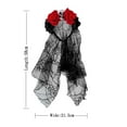 thumbnail image 3 of UJNDER Halloween Rose Flower Headband Day of The Dead Mexican Gothic Skeleton Lace Headdress Fancy Dress Red, 3 of 3