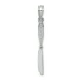 thumbnail image 4 of 14K White Gold 3-D Polished Table Knife Charm K7344W, 4 of 4