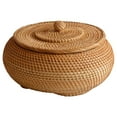 thumbnail image 1 of GROWTH TANK Rattan Box Woven Basket Storage Tray Handwoven Decorative Bins Container L, 1 of 9