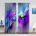 Abstract Art Ink Paint Water Tulle Curtains for Living Room Sheer