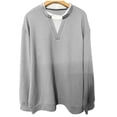 thumbnail image 4 of Zedker Sweatshirts for Men No Hood V Neck Long Sleeve Casual Thermal Ribbed Golf Shirts Fashion Big and Tall Pullover Tops Gray XXL, 4 of 5