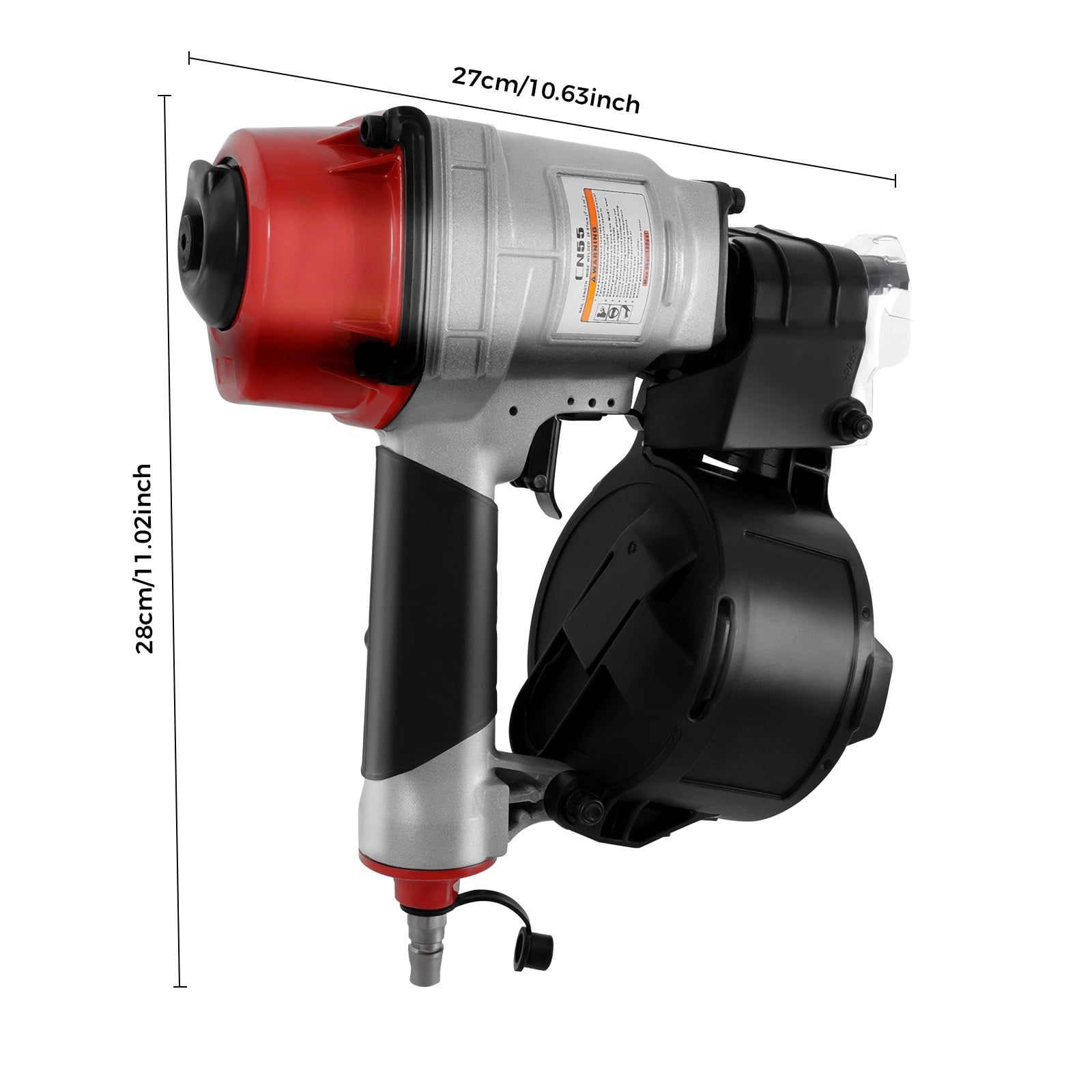 TFCFL CN55 Pneumatic Coil Nailer Air Coil Nail Gun Tool Pneumatic Nail Gun for Wooden Furniture 75-120 PSI