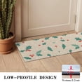thumbnail image 3 of Beige Christmas Holly Pattern Door Rugs,Washable Non Slip Door Mats Indoor,Decorative Door Mats,Entry Mat Indoor for Entrance,Bedroom,Kitchen,Bathroom,16"x47", 3 of 6