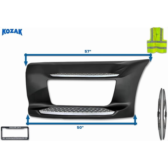 KOZAK Plastic Front Step Fairing with 2 Metal Steps (Right Passenger Side) Compatible with 579 2013-2021