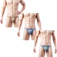 thumbnail image 1 of GHSDFBB Men's Leopard Thong Underwear Bikini Low Rise Brief, 1 of 7