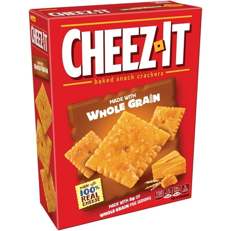 - (2 Pack) Cheez-it Baked Snack Cheese Crackers, Whole Grain, 12.4 oz