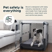 Diggs Revol Medium Dog Crate, Charcoal - Portable Travel Dog Crate with Collapsible Kennel Walls