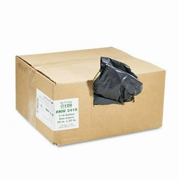 Webster  ReClaim Can Liners  7-10 Gallon  .65mil  24 x 23  Black  500/Carton