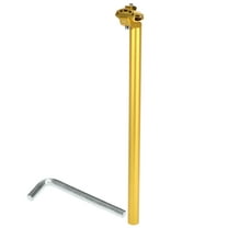 Unique Bargains Universal Bike Seat Posts Bike Saddle Post Seat Tube 28.6x500mm Extra Long Adjustable Angle Aluminum Alloy Gold Tone 1 Set