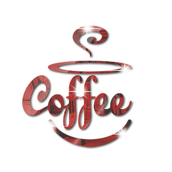 in The Dark Ceiling Decals Wall Tiles 3d Rose Dots Wall Decal Acrylic Stickers Coffee Cup Restaurant Decoration Stickers Coffee Cup Wall Stickers Decoration