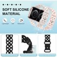 thumbnail image 3 of KOMI 2 Pack Silicone Braided Bands Compatible with Apple Watch 38mm 40mm 41mm 42mm 44mm 45mm 49mm for Women,Skeleton Woven Sport Strap for iWatch Series 9 8 7 6 5 4 3 2 1 SE, 3 of 5