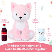 MorisMos 20 Fox Stuffed Animals Fox Plush Toy Stuffed Mommy Fox with 4 Babies