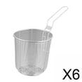 thumbnail image 1 of cesta para freír,Cesta para freír Cesta para freír de alambre redondo Mango,Cesta para freír multifuncional de acero inoxidable,Cesta para servir patatas fritas de malla de alambre, 1 of 8