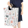 thumbnail image 4 of Yayeee Freestanding Laundry Hamper with Handle Collapsible Large Storage Basket for Clothes, Garden Pattern, 4 of 7