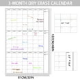 thumbnail image 3 of Undated 3 Month Erase Wall Calendar Reusable Planning Board For Home Organization 1 Calendar And 2 Erasable Markers, 3 of 7
