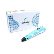 SCRIB3D P1 3D Printing Pen with Display - Includes 3D Pen, 3 Starter Colors of PLA Filament, Stencil Book + Project Guide, and Charger