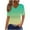 Summer Tops Green, variant on Womens Plus Size Summer Tops, Short Sleeve Shirts for Women Fashion Loose Fit Ombre Tie Dye V Neck T-Shirts