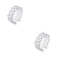 thumbnail image 4 of Guardurnaity Anillos de flores huecas para mujer, anillos ajustables de cobre para chica, joyería para fiesta de noche de boda Oro blanco 2piezas, 4 of 6