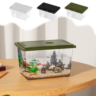 aquarium fish.net quarantine 2-Pack Aquarium Breeder Box with Suction Cups, Large Mesh Breeding Net for Fish  Tank Fry Hatchery, Isolation Acclimation and Quarantine