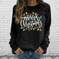 thumbnail image 2 of Chandail de Noël pour Femmes Imprimé de Vacances chandail Chaud Col Rond Cardigan Mi-Long Fermeture Veste à Capuche Mode Manches Longues Chandail de Noël, 2 of 6