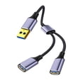 thumbnail image 4 of Multiport USB Splitter Cable, USB Power Adapter 1 Male to 2/3 Female for Charging/Data Transfer 480Mbps Speed Cord, 4 of 10