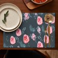 thumbnail image 4 of Pioneer Flower Floral Print Pattern Summer Placemats Table Placemats Set Of 6-Linen Kitchen Washable Placemats Table Mats 12x18 Inch Non-Slip Heat Resistant, 4 of 5