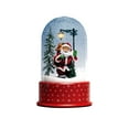 thumbnail image 3 of Northlight Lighted Santa with Street Light Snowing Christmas Globe - 11.75", 3 of 5