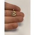 thumbnail image 3 of 10k Real Solid Gold Two Tone E Initial Pendant with Diamond Cut Finish, Available in Different Letters Personalized Letter Jewelry Gifts for Her with 18 Inch Gold Chain, 3 of 6