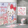 thumbnail image 1 of Fabricantes de fuentes de comercio electrónico transfronterizo Impresión digital 3D Cortina de ducha de baño de poliéster impermeable Hello Kitty Serie 3 fabricantes directos, 1 of 5