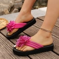 thumbnail image 4 of CQONEPT Flower Flip Flops for Women with Arch Support Comfortable Slip on Slippers Walking Sandals Slides Casual Lightweight Dressy Slippers Hot Pink 40, 4 of 6