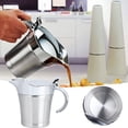thumbnail image 2 of 450ml 304 Stainless Steel Double Insulated Saucepan Boat Service Pot With Hinged Lid Kitchen Utensils Table Dining Room, 2 of 4