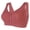 Brown, variant on Samickarr Supportive Wireless Bra for Women Front Button Closure Bra No Underwire Seamless Full Coverage Push-Up Bra for Everyday Active Sports