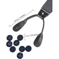 thumbnail image 3 of Men Button Suspenders Adjustable, Heavy Duty Y-Back Elastic Tuxedo Elastic Mens Suspenders with Leather Buttons End, 3 of 10
