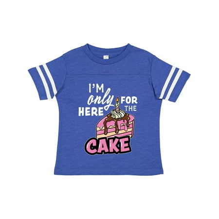 

Inktastic Im Only Here for the Cake Gift Toddler Toddler Girl T-Shirt