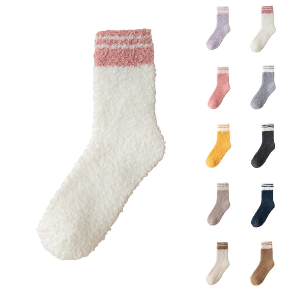 Nooxsoe Womens Fuzzy Socks Plush Sleeping Socks Soft Cozy Thermal Socks Thick Sock Soft Fluffy Slipper Socks Plush Warm Socks Slouchy Socks Sleeping Socks Fuzzy Socks Women Socks Navy One Size