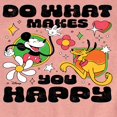 thumbnail image 3 of Disney - Mickey & Friends - Retro Style - Do What Makes You Happy - Toddler And Youth Girls Short Sleeve Graphic T-Shirt, 3 of 5