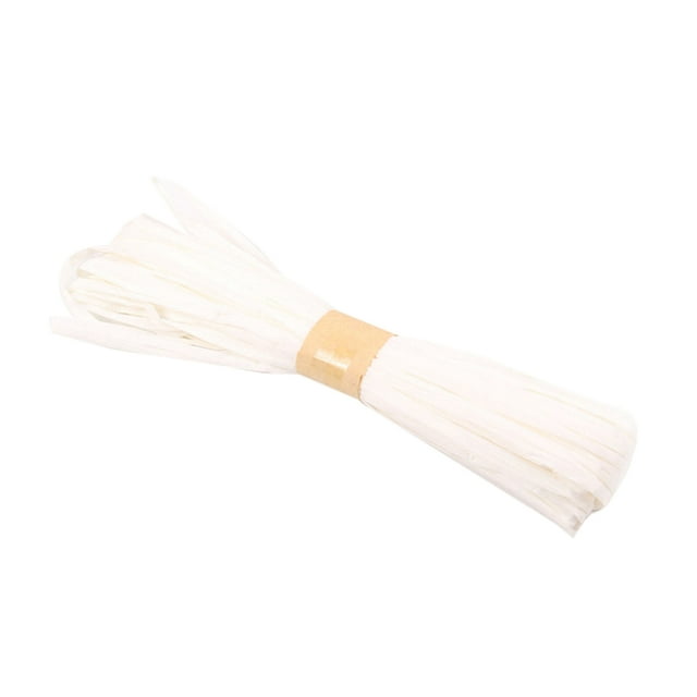 KAKOWELY paper rope 6pcs 20m Colorful Raffia Stripes Paper String for DIY Making Twisted Paper Craft String (White)9.84"X1.97"X0.79"