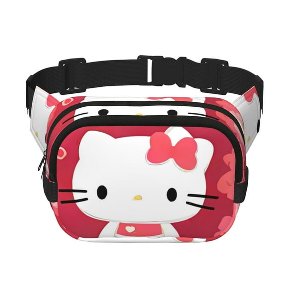 Saiise Sanrio Print Fanny Pack Crossbody Bag for Women and Men, Belt Bag for Hiking Bum Bag with Adjustable Strap, Waist pack for Running Workout Sports Travel