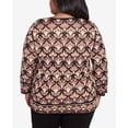 thumbnail image 5 of Alfred Dunner Womens Plus-Size  Medallion Beaded Split Neck Sweater, 5 of 6