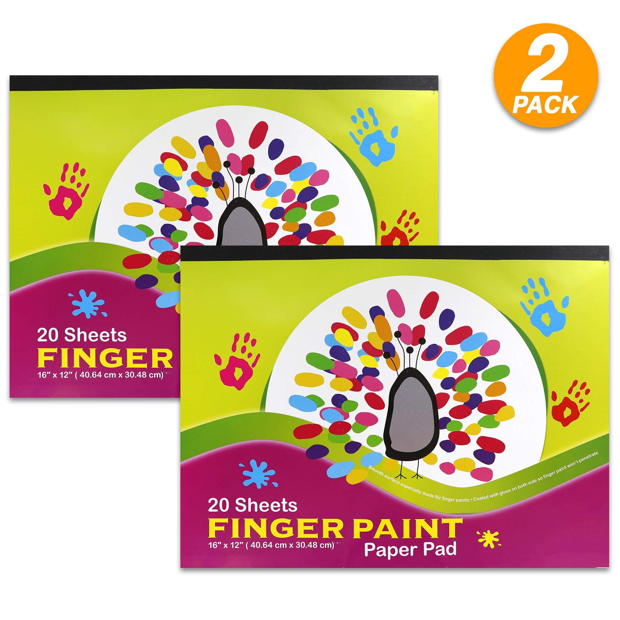 Emraw 16" X 12" Finger Paint Paper Pad Non Absorbent Smooth Surface