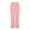 Pink, variant on Girls Wide Leg Pants Washed Crinkled Elastic Waist Casual Trousers Split Hem Drawstring Pants with Pockets(White,6-7 Years)