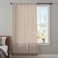 thumbnail image 4 of Pink Brown Floral Sheer Curtains 72 Inches Long, Spring Flowers Light Filering Curtains, Breathable Simi Curtain Privacy Drapes for Living Room Bedroom Lightweight Window Treatment, 4 of 9