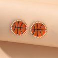 thumbnail image 5 of JINCBY Clearance,Creative Basketball Metal Earrings, Fashionable, Atmospheric, Female Earrings, A Gift For Women Gift for Women, 5 of 7