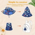 thumbnail image 5 of Zando Beach Baby Sun Hat UPF 50+ Sun Protection Wide Brim Summer Baby Boy Bucket Hats Cute Toddler Sun Hats for Boy Blue Shark S, 5 of 7