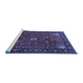 thumbnail image 2 of Ahgly Company Machine Washable Indoor Rectangle Medallion Blue Traditional Area Rugs, 6' x 9', 2 of 4